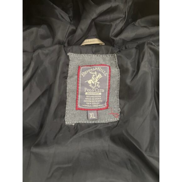 Beverly Hills Polo Club Old Money Beige Puffer Jacket with Faux Fur Hood Size XL - Picture 4 of 8